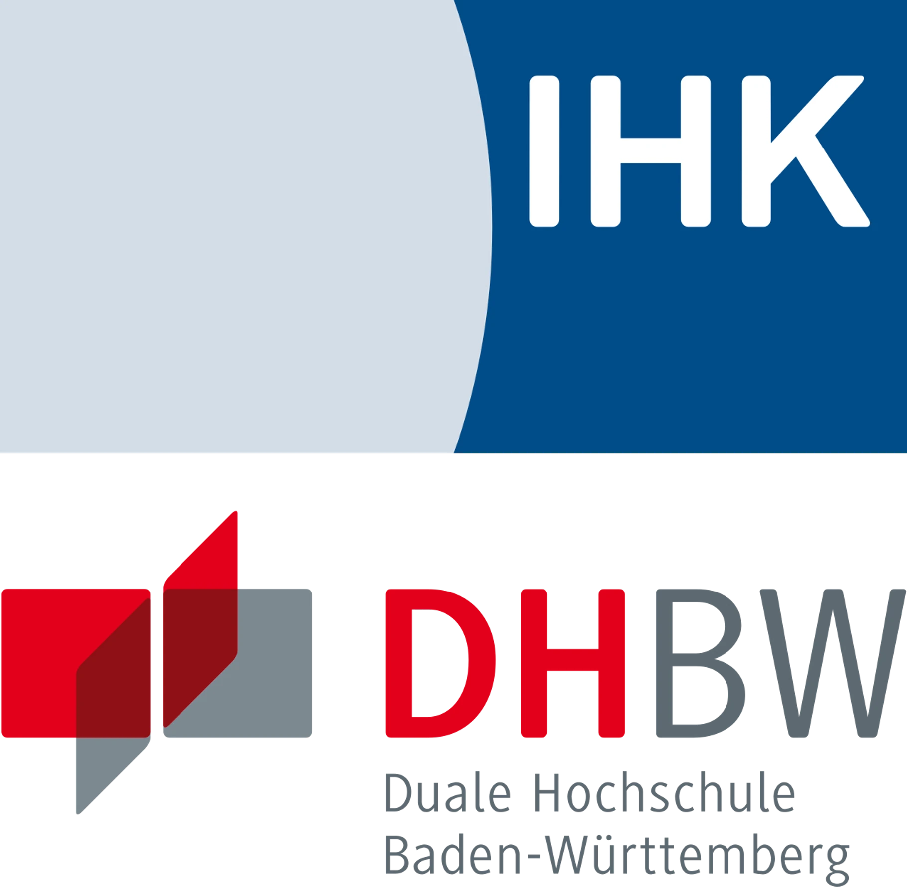 In dem Schaubild kann man oben das Logo der IHK sehen. Darunter ist das Logo der DHBW (Duale Hochschule Baden-W&uuml;rttemberg). | The IHK logo can be seen at the top of the diagram. Below it is the logo of the DHBW (Baden-W&uuml;rttemberg Cooperative State University). | SPIRIT/21