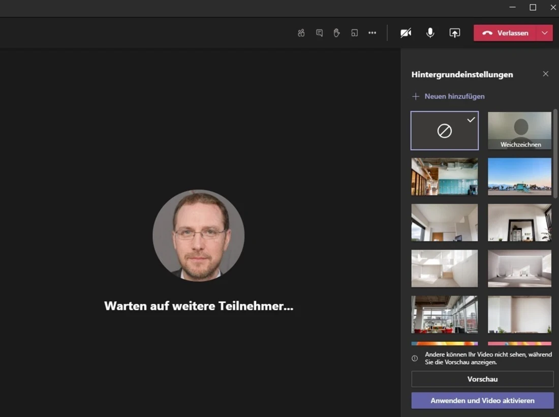 F&uuml;r einen individuellen Besprechungshintergrund k&ouml;nnen existierende Bilder genutzt oder eigene hochgeladen werden | SPIRIT/21