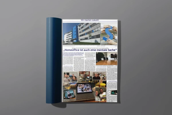 Eine aufgeklappte Zeitschrift mit dem ver&ouml;ffentlichten Beitrag | SPIRIT/21