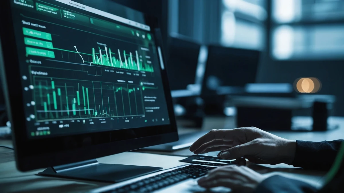 Computer mit Dashboard f&uuml;r die Analyse von Unternehmensdaten | SPIRIT/21