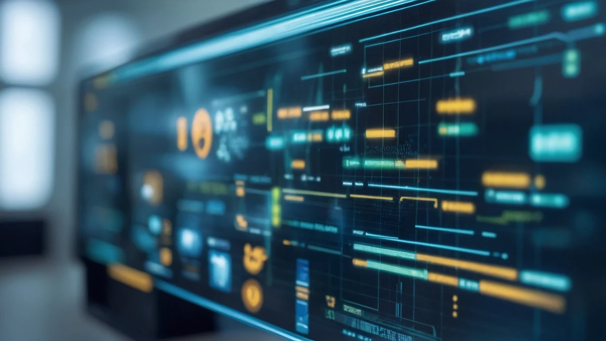 Ein Monitor zeigt einen Code auf einem holografischen Display mit SAP-Integration | SPIRIT/21