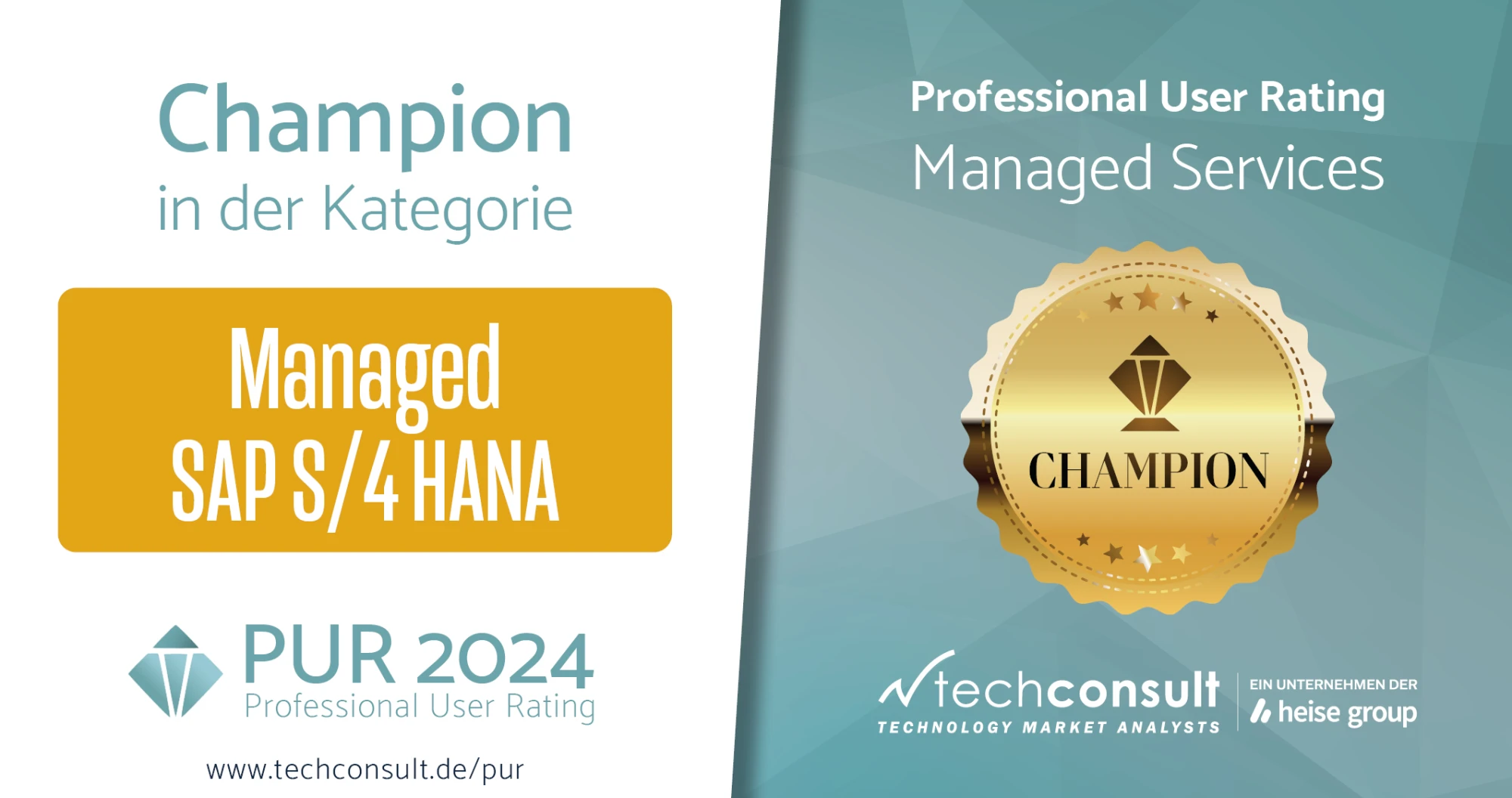 Auszeichnung f&uuml;r SPIRIT/21 mit dem PUR Award 2024 in der Kategorie Manages SAP S/4HANA  | SPIRIT/21