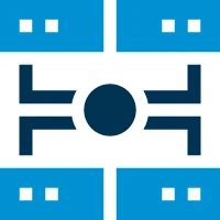 Icon: Schaubild von vier miteinander verbundenen Datenbanken | SPIRIT/21