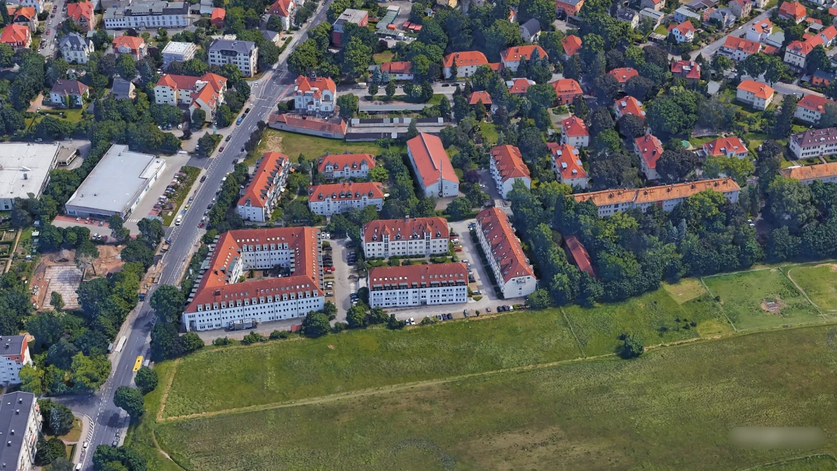 SPIRIT/21 Standort in Dresden aus der Vogelperspektive